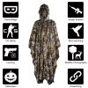3D Maple Leafy Hunting Camouflage Poncho Ghillie Suit Sniper Clothing Camo